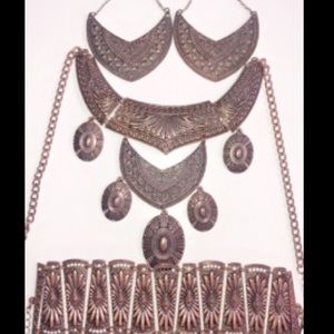 Necklace + Bracelet +Earrings
